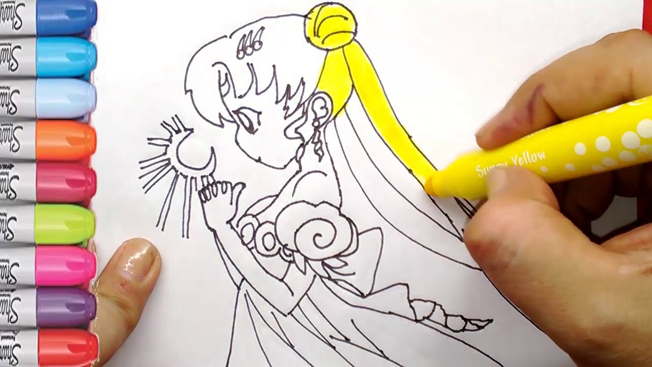 Como Dibujar y Pintar Princesa Serena de Sailor Moon - thptnganamst.edu.vn