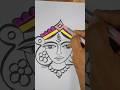 DIY Rainbow 🌈 Maa Durga face 🎭art #drawing #shortvideo #ytshorts #durgapuja #shorts #trending