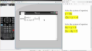 Alg2: Solve the system of equation (TI-nSpire CX CAS)