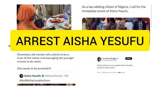 Another Call For Arrest Of Aisha Yesufu Because I Refused To Stand For Their National Anthem