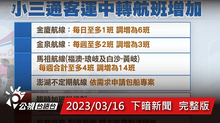 20230316 下暗新聞 | 公視台語台 - 天天要聞