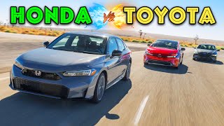 2025 Honda Civic Hybrid vs 2024 Toyota Prius | Hyundai Elantra Hybrid - Back to the Future