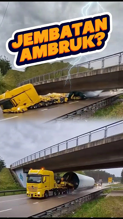 Detik Detik Mobil Truk Kegencet Jembatan Ambruk ⁉️#truk #truck #automobile #funny #amazing