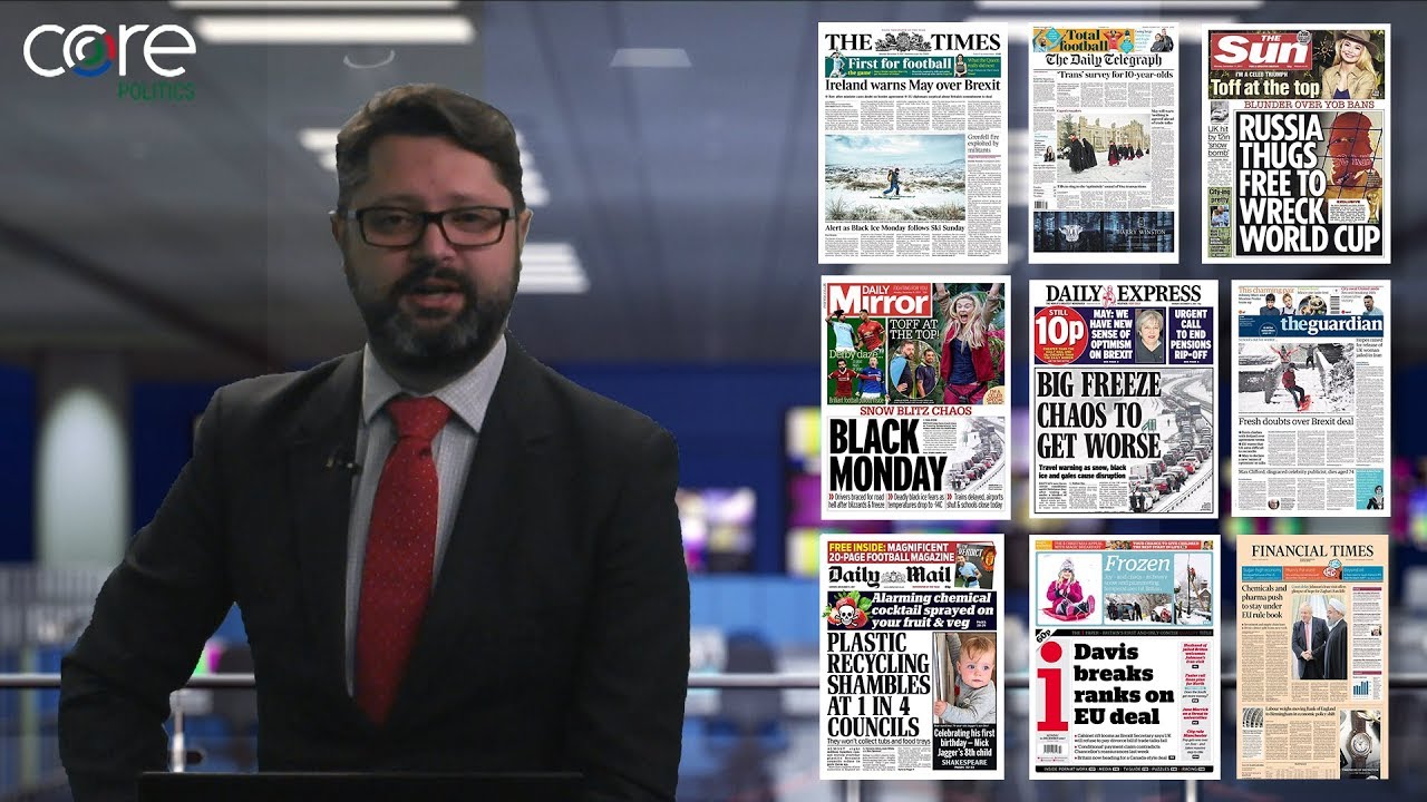 uk newspapers politics Black Monday, Brexit Negotiations & Plastics - Headline Focus 11-12-17