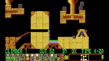 Lemmings [PC] - Level 23 (Tricky): From The Boundary Line