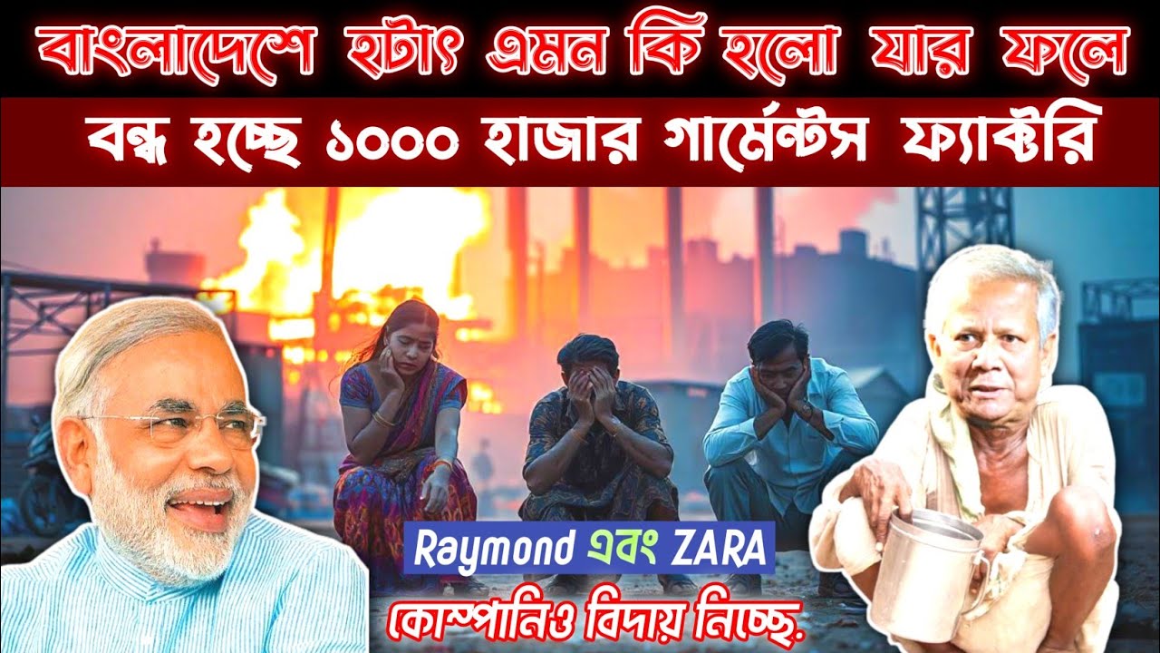বাংলাদেশের গার্মেন্টস শিল্পে বিপর্যয় | বন্ধ হলো ১০০০ টেক্সটাইল