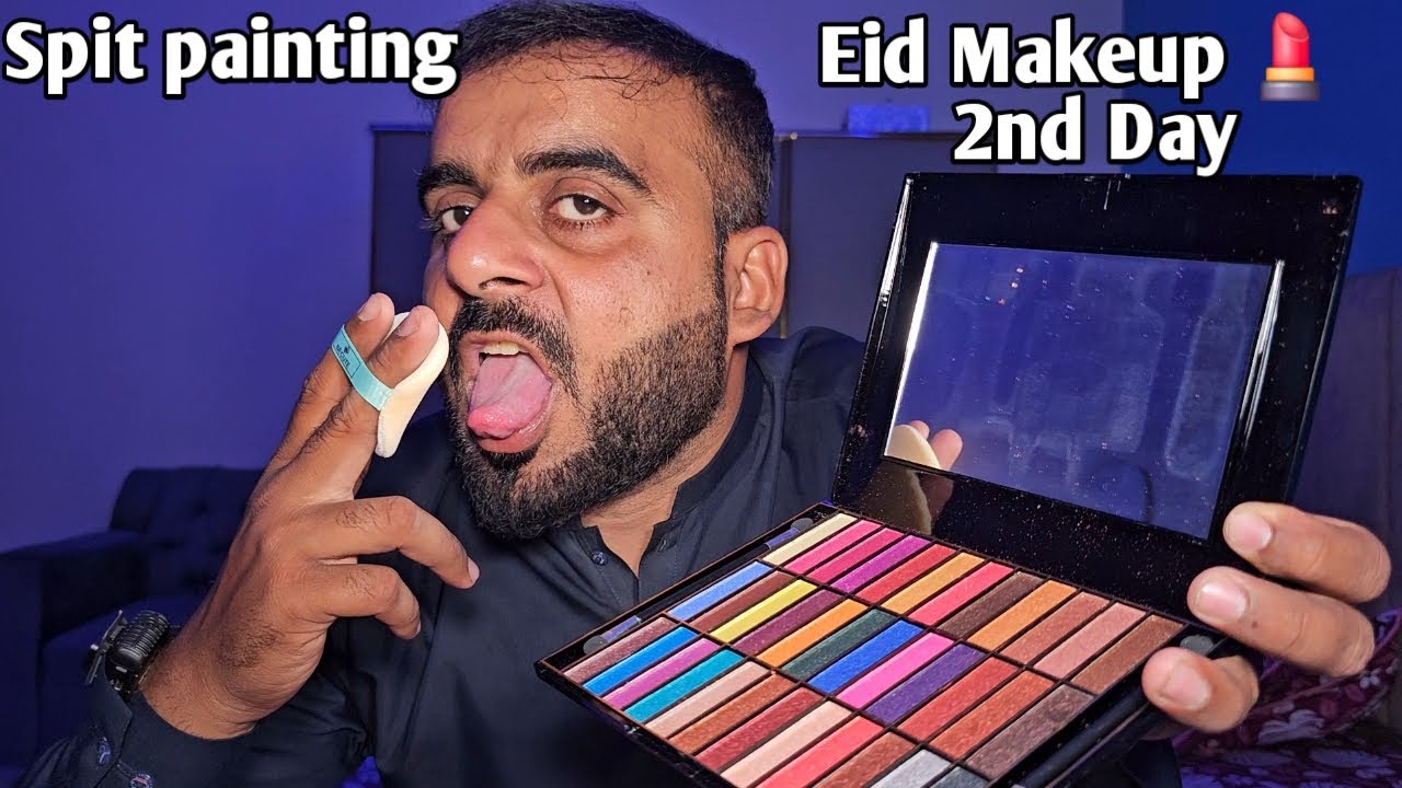 ASMR - Fast & Aggressive spit painting your Eid 2nd Day Makeup 💄