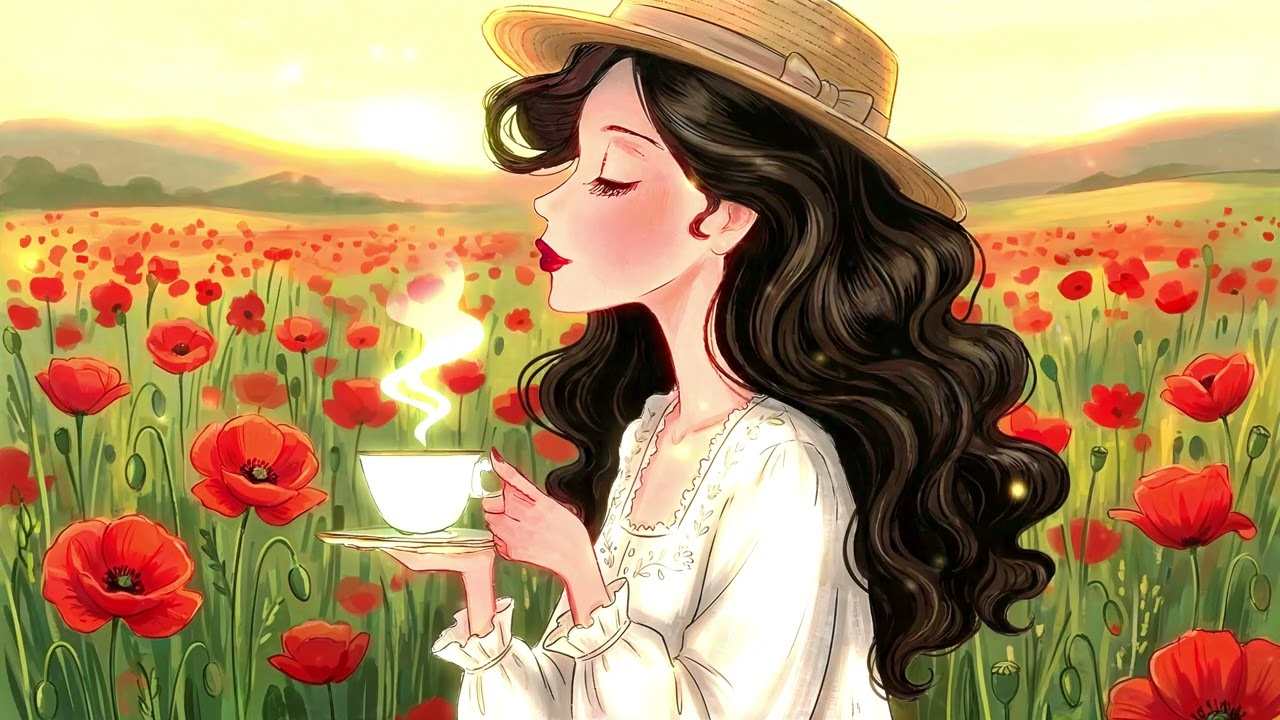 Coffee in a Poppy Field | Relaxing Vintage Jazz for Study, Work & Focus
