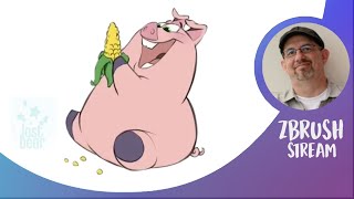 Corn Eat’n Pig - Stylized ZBrush Sculpt Part 1 | Shane Olson