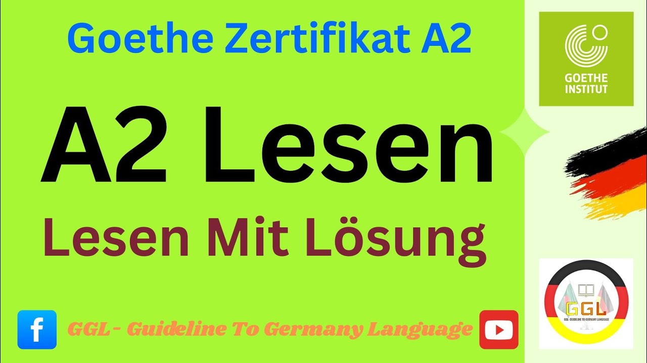 A2 Lesen || Video- 39 || Goethe Zertifikat A2 | Start Deutsch A2 | Modelltest A2 Lesen mit Lösungen.