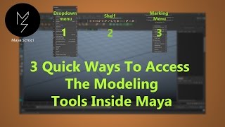 3 Simple Ways To Access The Modeling tools in Maya