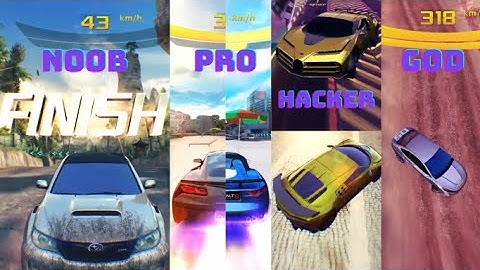 Asphalt 8 Noob vs Pro vs Hacker vs God