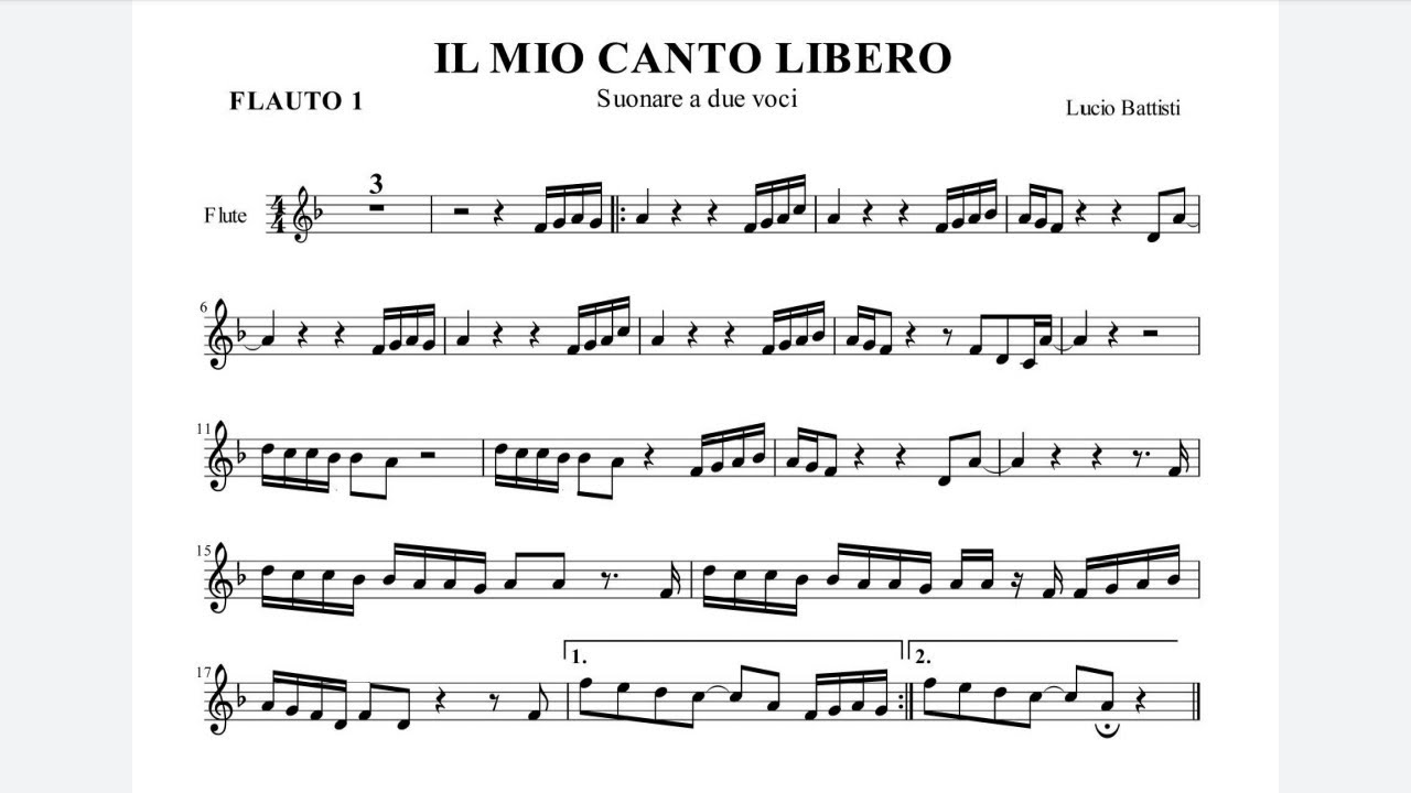 Il mio canto libero - Flauto dolce Lezione n. 4 