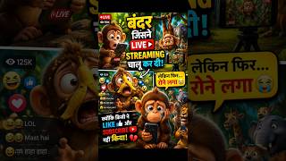 Viral Bandar Ki Funny LIVE Streaming 🤣 #cartoon #animation #qualitytoon #animals #aiart #aivideo #ai