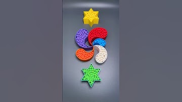 🌺⭐Relaxing Reverse Video Bead Pouring Experience #asmr #satisfying #beads #marblerunbb #funny