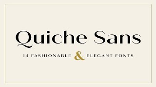 Quiche Sans Font Family Font Free Download