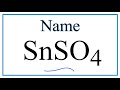 Tin and Sulfate Compounds