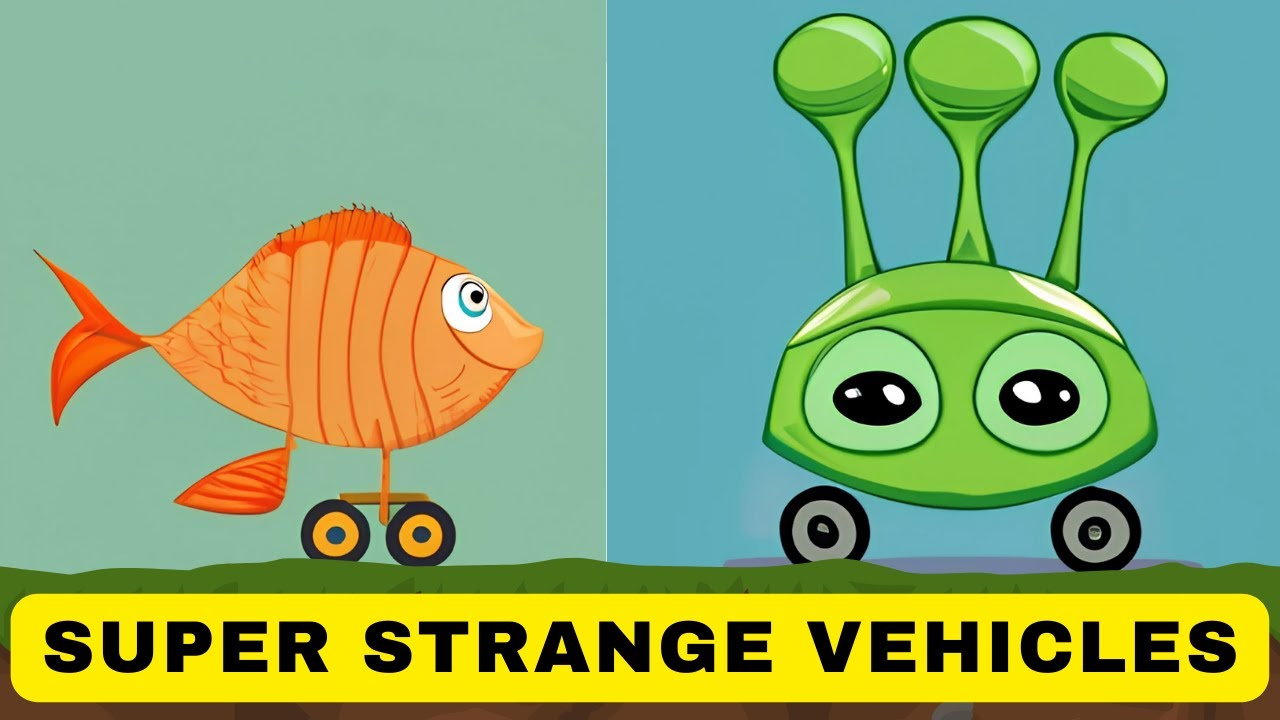Super Strange Vehicles - Funny Cartoon Cars, Trucks, and Other Vehicles For Kids