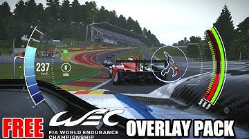 FREE WEC Overlays for iRacing, Le Mans Ultimate, Assetto Corsa Competizione, Automobilista 2
