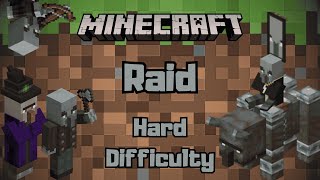 Beating A Raid - Minecraft - Hard Difficulty