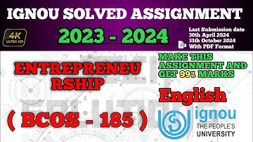 BCOS 185 SOLVED ASSIGNMENT 2023-24 IN ENGLISH | BCOS 185 SOLVED ASSIGNMENT 2024 | #BCOS185 IGNOU