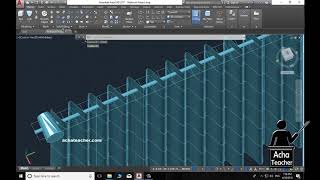 AutoCAD 3D Complete Bedroom | 3D Curtain | Lecture 18