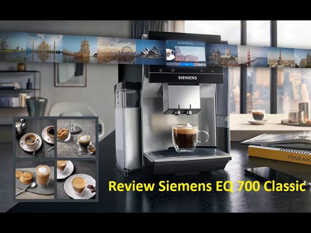 Siemens EQ.700 coffee machine, This Christmas, travel the world in one  night and enjoy a coffee speciality from around the globe at the touch of a  button. With the Siemens EQ.700