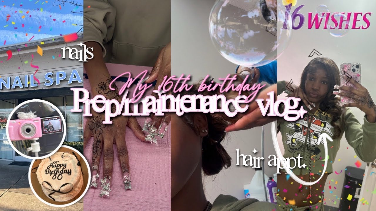 MY SWEET 16 PREP + MAINTENANCE VLOG! ˙✧˖  | my first wig install, nail appt, recent pickups etc..