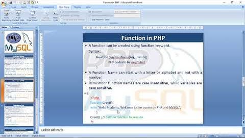 10. PHP & MySQL |  Functions in PHP