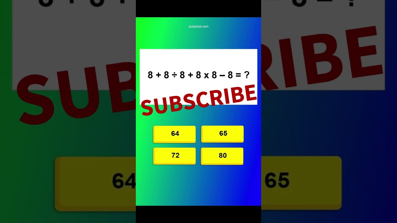 Maths Quick Quiz 🤯 | Can You Solve This in 10 Seconds? | Viral Math Riddle #viral #maths #puzzle