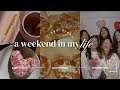 spend the weekend with me | galentines party &amp; hanging out 💌