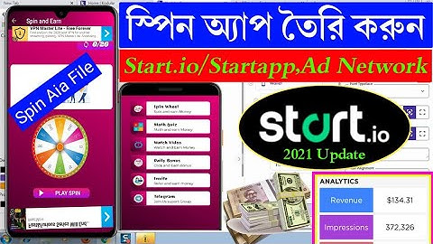 Spin Earning App Aia File।StartApp,Start.io।High Quality Earning App Aia File।New aia file 2021।