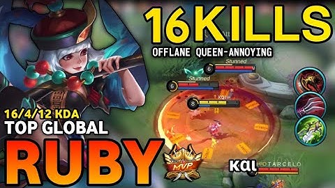 RUBY BEST BUILD 2022 | TOP GLOBAL RUBY GAMEPLAY | MOBILE LEGENDS✓