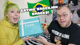 Trying Brazilian Snacks With My Boyfriend!