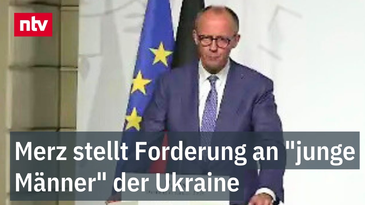 Merz stellt Forderung an "junge Männer" der Ukraine - Treffen der Koalition der Willigen | ntv