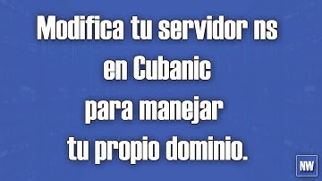 Apunta tu dominio .cu a tu VPS para tu propio servidor DNS - Sólo para Cubanos | NETWORLD