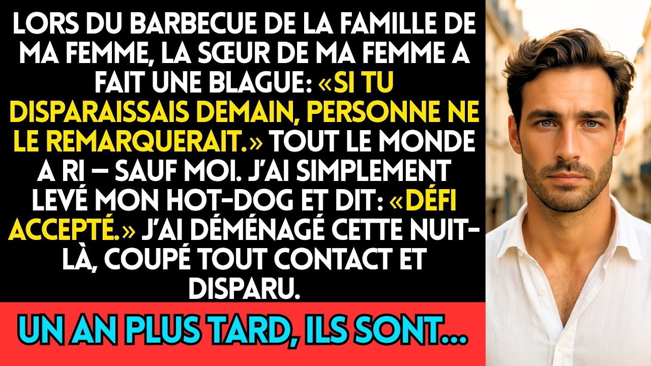 Lors De Notre Barbecue Familial, La Sœur De Ma Femme A Fait Une Blague «Si Tu Disparaissais Demain,