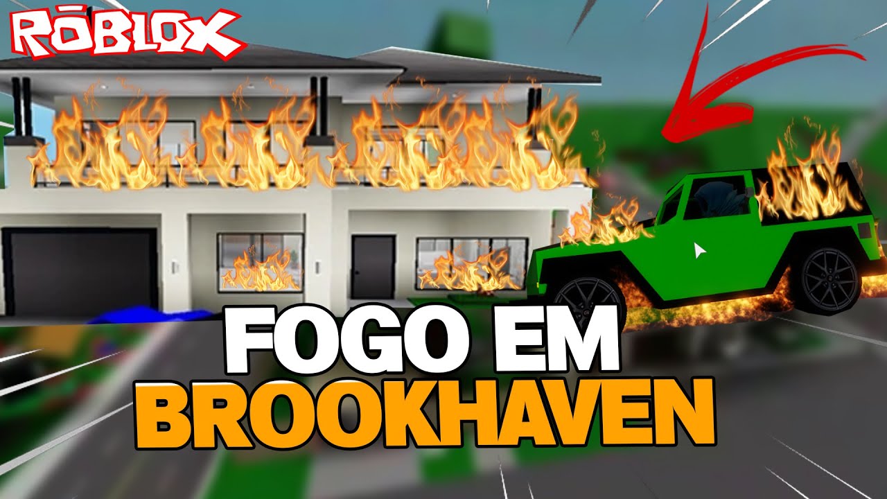 Nome do jogo no Canal! Brookhaven Pegou fogo 🔥😱 #roblox