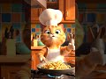 Cute Cat Cooking Food 🍳🐾 You Won’t Believe This! #shorts #animals #aishorts