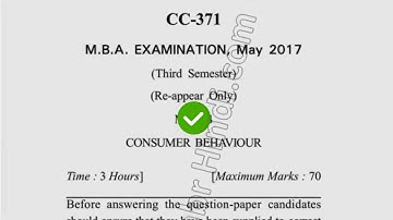 May 2017 Dcrust MBA 3rd Sem Consumer Behaviour Question Paper