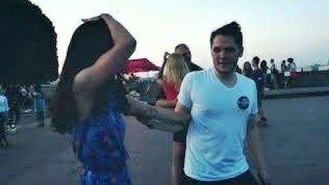 Zouk Open Air. Ivan and Natasha. Zouk improvisation. (Water)