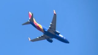 Southwest Airlines Boeing 737-7H4 (WN3080, N239WN) landing to ISP Airport over my house from PBI