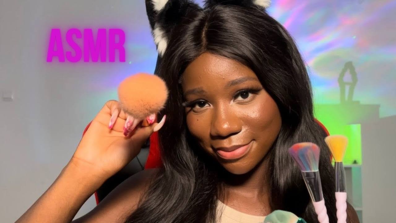 ASMR Brushing Your Face Until You Fall Asleep (German/Deutsch) YouTube