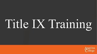 Title IX Training