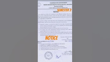 BBMKU UNIVERSITY SEMESTER 2 PRACTICAL EXAM OFFICIAL NOTICE #bbmku #digitaleducation