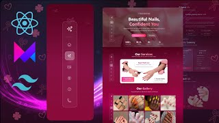 Navbar || Animated Nail Art Website with React Js + Tailwind CSS + Framer Motion 🎀✨ #part2