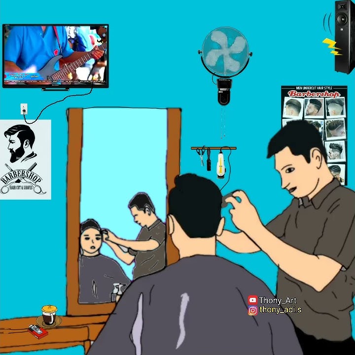 Tukang CUKUR RAMBUT #story wa ANIMASI new pallapa terbaru