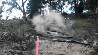 Flintstone blast mats in use on the Maquarie pipeline project,Orange, NSW