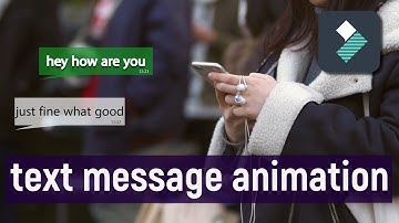 how to create a text message animation in wondershare filmora