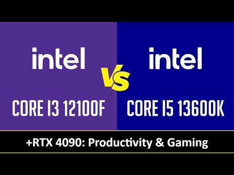 CORE I3 12100F vs CORE I5 13600K - Productivity & Gaming (RTX 4090)